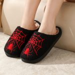 BERANMEY Halloween Slippers for Women Perfect Soft Plush Comfy Warm Slip-On Cute Womens Slippers Indoor Fluffy House Slippers for Women and Men Non-slip Fuzzy Flat Slides - Image 38