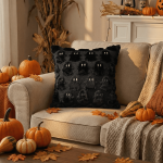 Sm:)e Embroidered Goost Plush Faux Fur Jacquard Halloween Throw Pillow Cover 18x18 Inch White, Set of 2 Silky Soft Cushion Case for Sofa Couch - Image 38