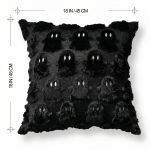 Sm:)e Embroidered Goost Plush Faux Fur Jacquard Halloween Throw Pillow Cover 18x18 Inch White, Set of 2 Silky Soft Cushion Case for Sofa Couch - Image 41