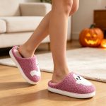 BERANMEY Halloween Slippers for Women Perfect Soft Plush Comfy Warm Slip-On Cute Womens Slippers Indoor Fluffy House Slippers for Women and Men Non-slip Fuzzy Flat Slides - Image 83