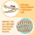 Joyfy Halloween Skeleton Fish Skeleton Halloween Decor,Plastic Skeleton with LED Eye for Halloween Decoration Outdoor Haunted House Party - Image 34